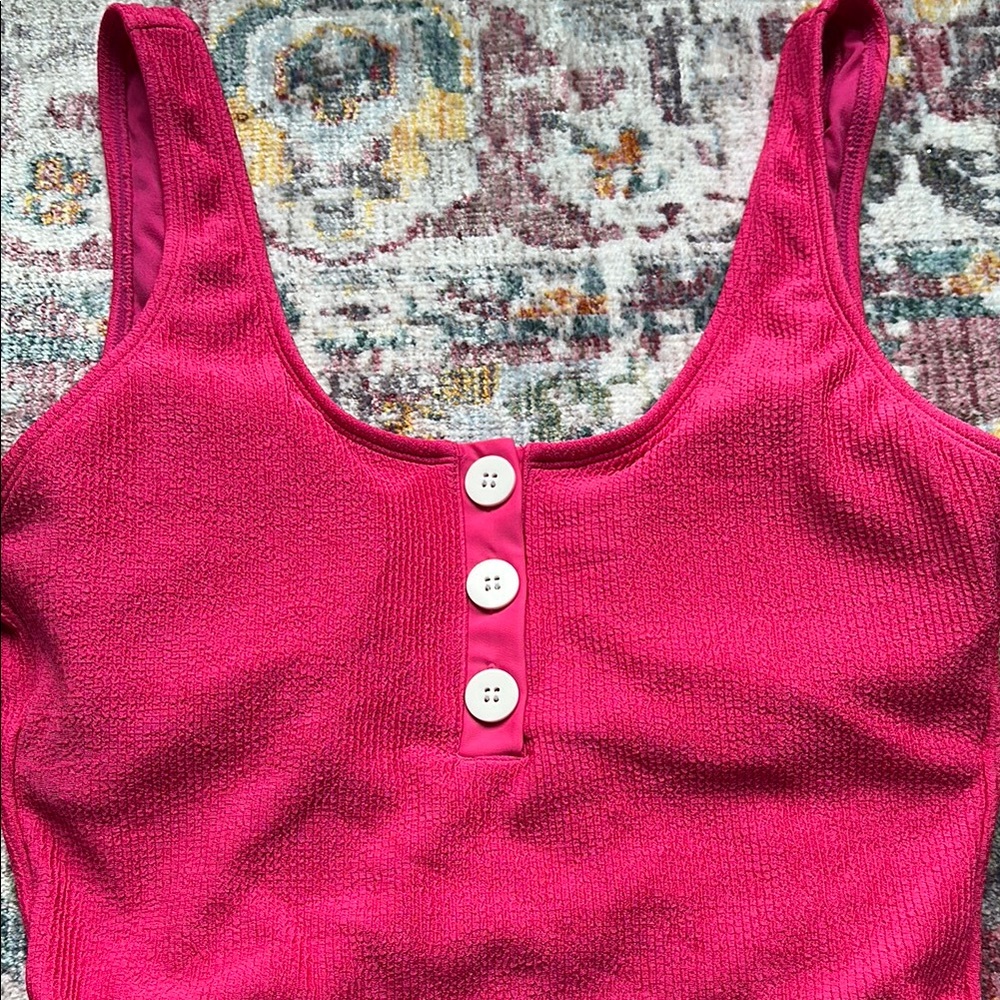 Womens Pink One Piece Swimsuit - Picture 2 of 6